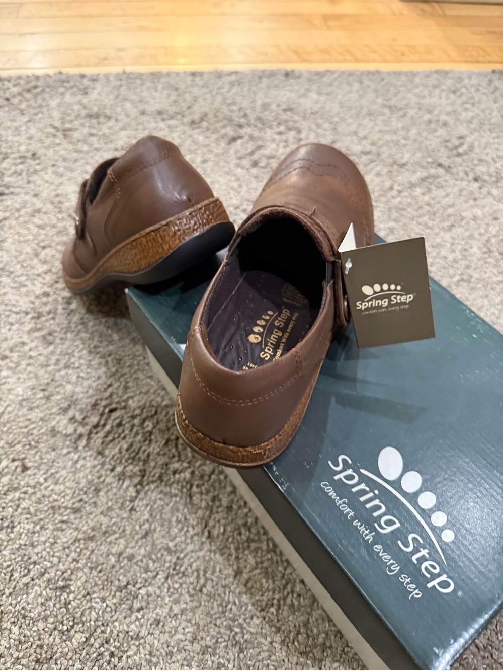 Brown Leather Slip-On Dress Shoe - Picture 2 of 4